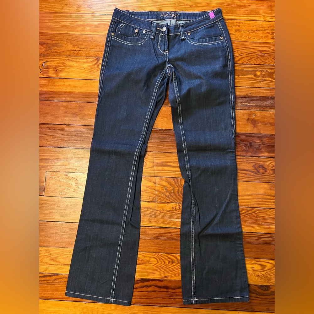 Blue Rag Dark Blue Flare Jeans - size 38, measures 31”